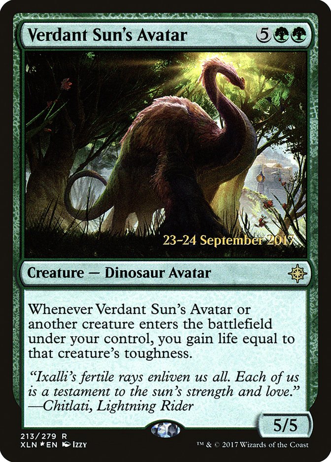 Verdant Sun's Avatar [Ixalan Prerelease Promos] Magic: The Gathering
