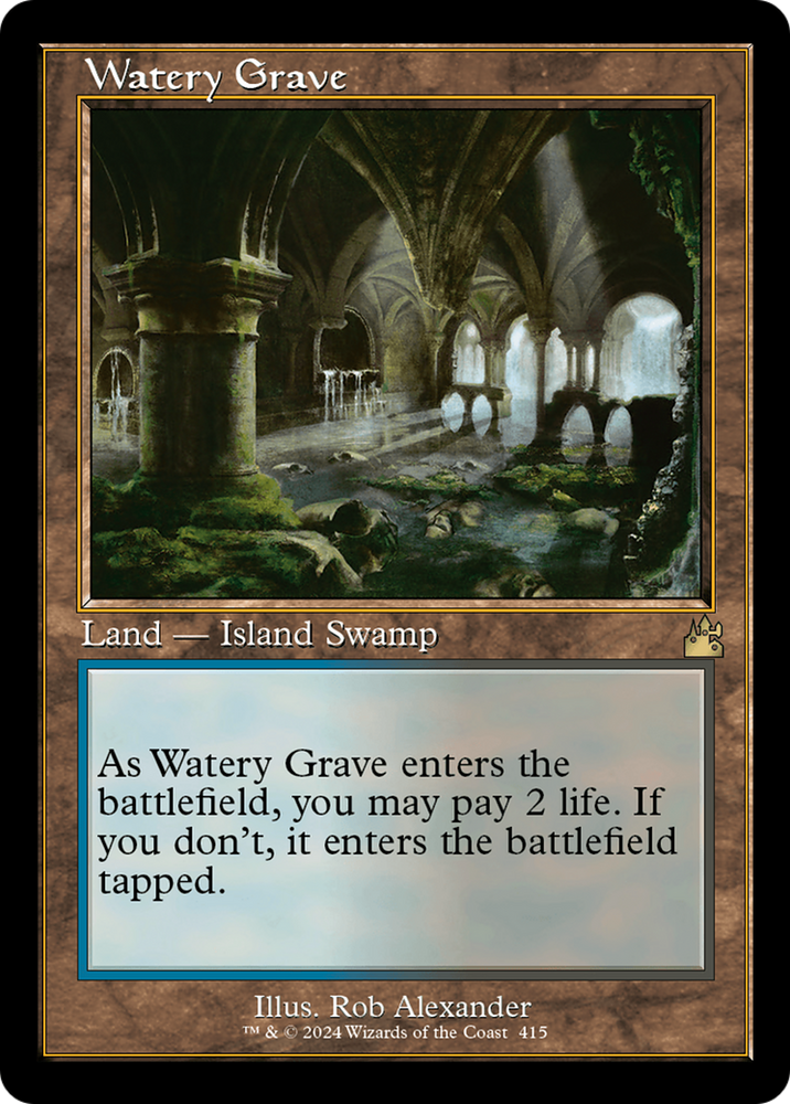 Watery Grave (Retro) [Ravnica Remastered] Magic: The Gathering