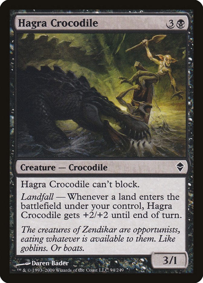 Hagra Crocodile [Zendikar] Magic: The Gathering