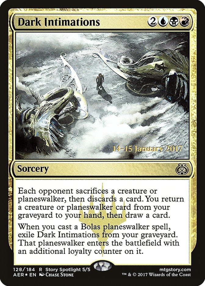 Dark Intimations [Aether Revolt Prerelease Promos] Magic: The Gathering