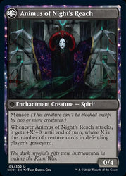 The Long Reach of Night // Animus of Night's Reach [Kamigawa: Neon Dynasty] Magic: The Gathering