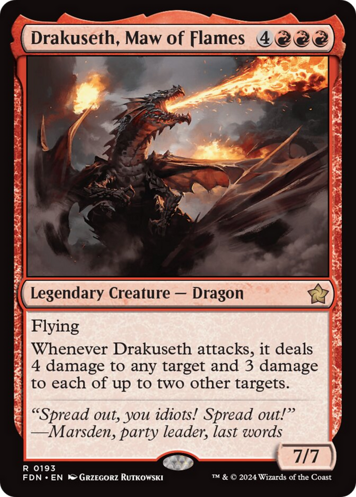 Drakuseth, Maw of Flames [Foundations] Magic: The Gathering