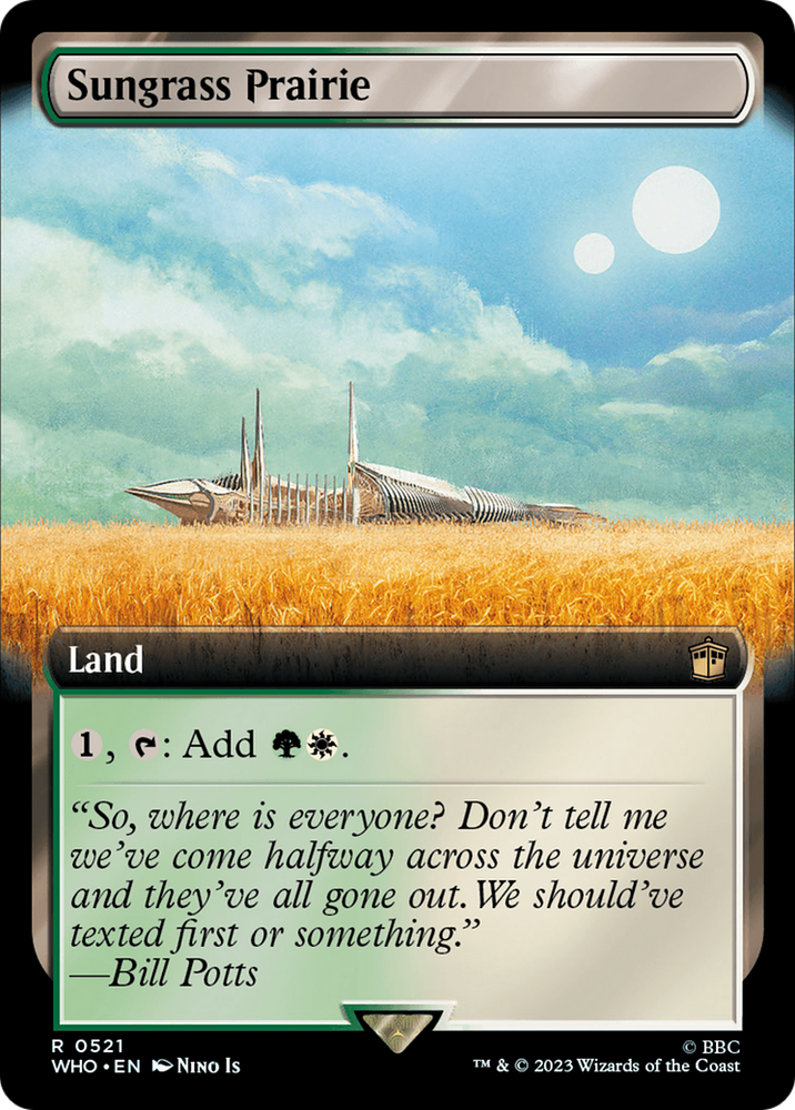 Sungrass Prairie (Extended Art) [Doctor Who] Magic: The Gathering