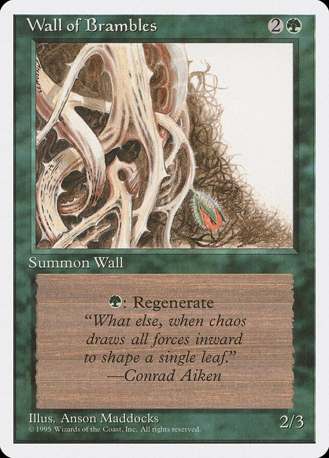 Wall of Brambles [Fourth Edition] Magic: The Gathering