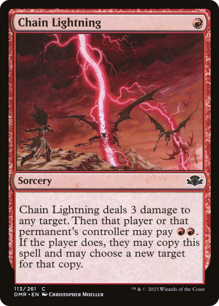 Chain Lightning [Dominaria Remastered] Magic: The Gathering