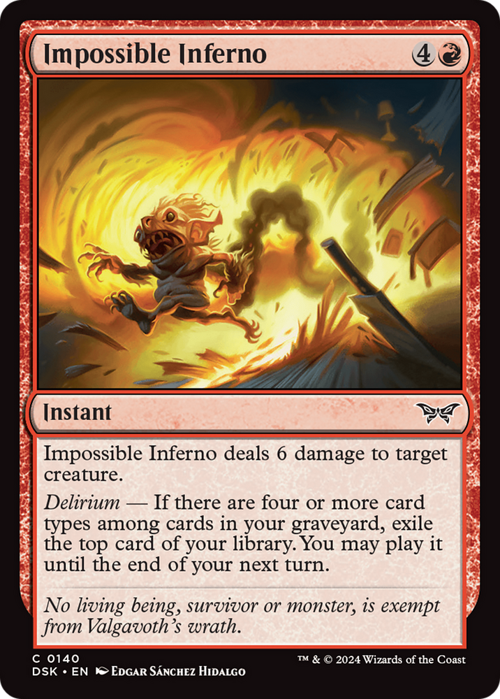 Impossible Inferno [Duskmourn: House of Horror] Magic: The Gathering