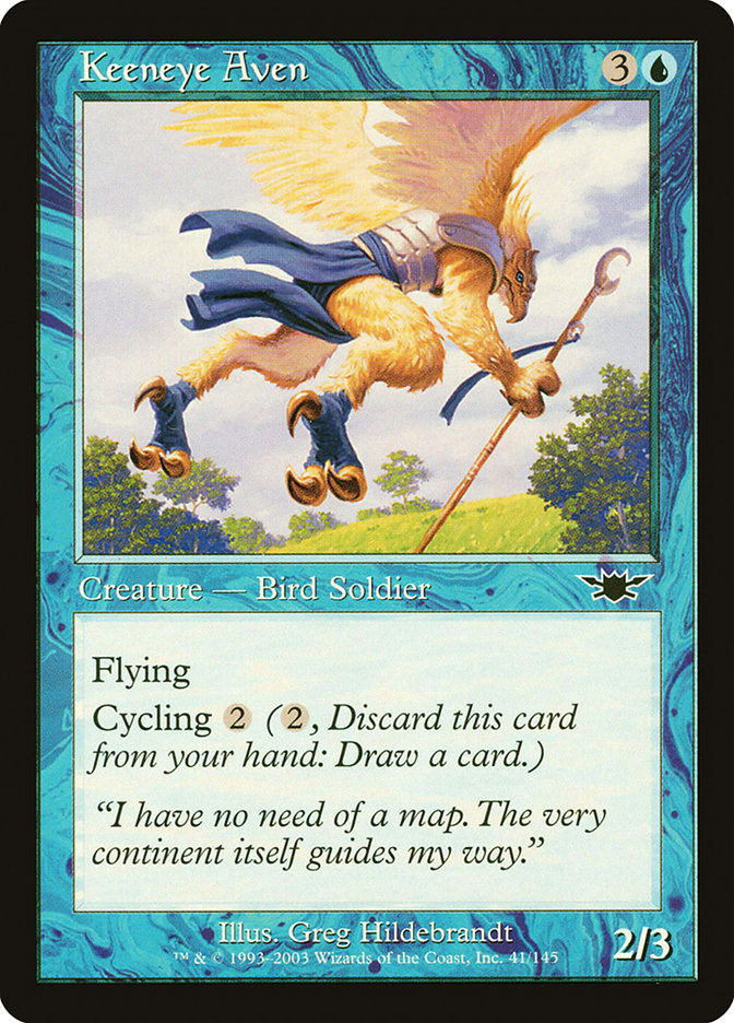 Keeneye Aven [Legions] Magic: The Gathering
