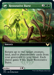 Pestilent Cauldron // Restorative Burst (Extended Art) [Strixhaven: School of Mages] Magic: The Gathering