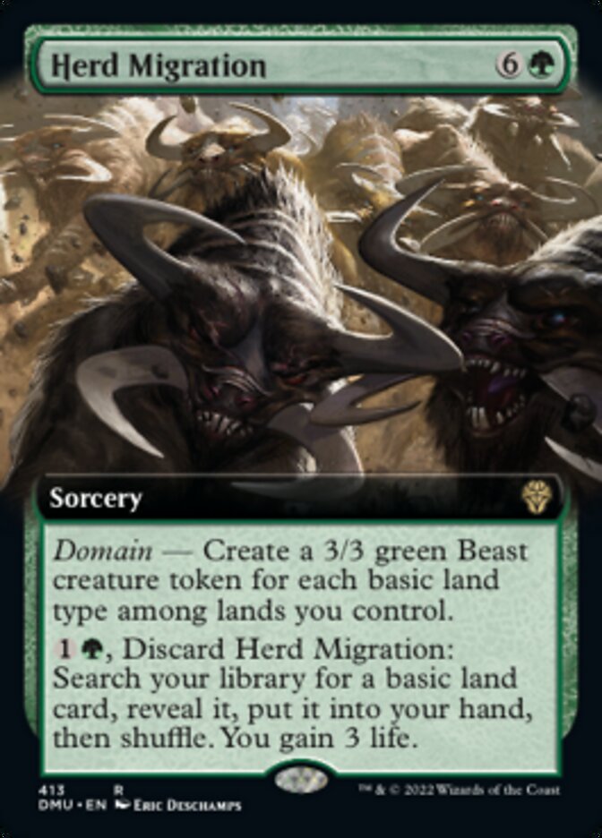 Herd Migration (Extended Art) [Dominaria United] Magic: The Gathering