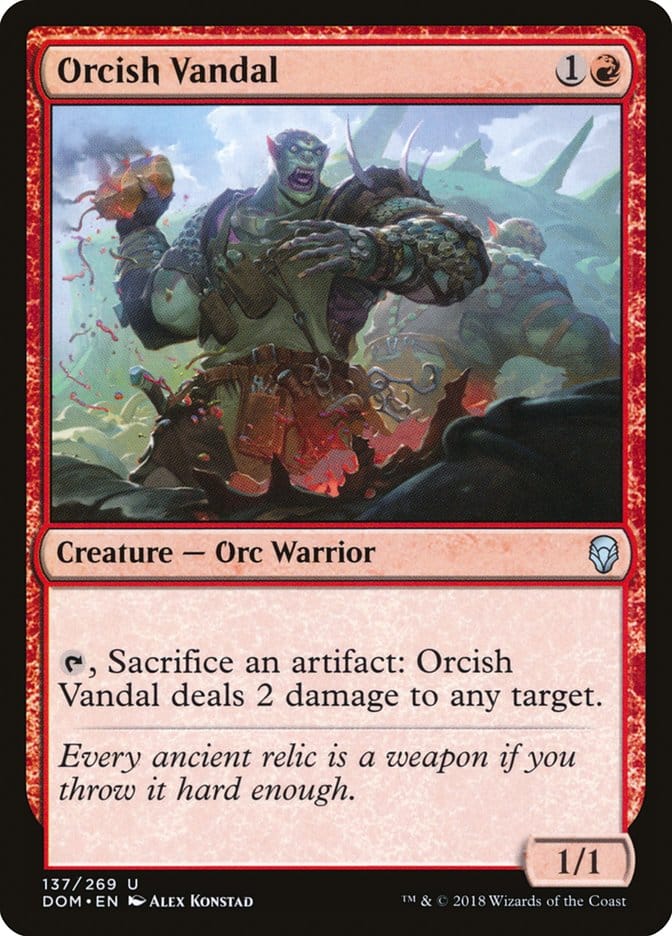 Orcish Vandal [Dominaria] Magic: The Gathering