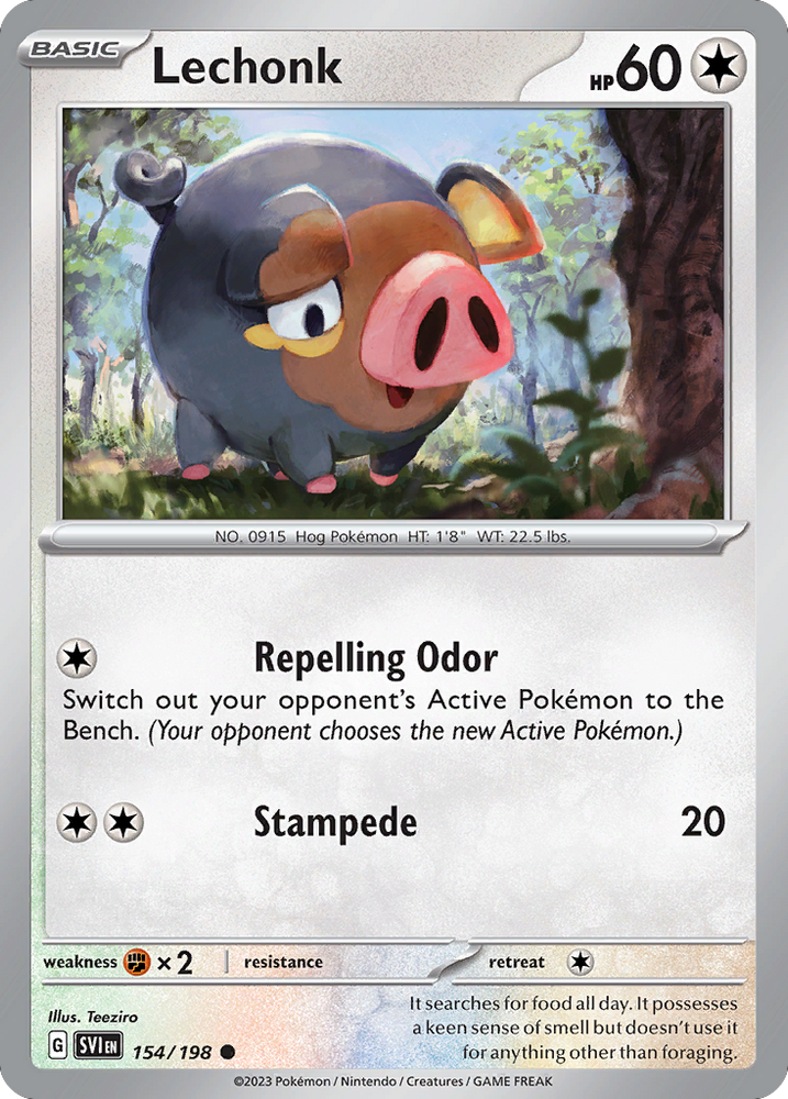 Lechonk (154/198) (Theme Deck Exclusive) [Scarlet & Violet: Base Set] Pokémon