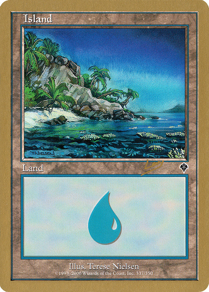 Island (rl337a) (Raphael Levy) [World Championship Decks 2002] Magic: The Gathering