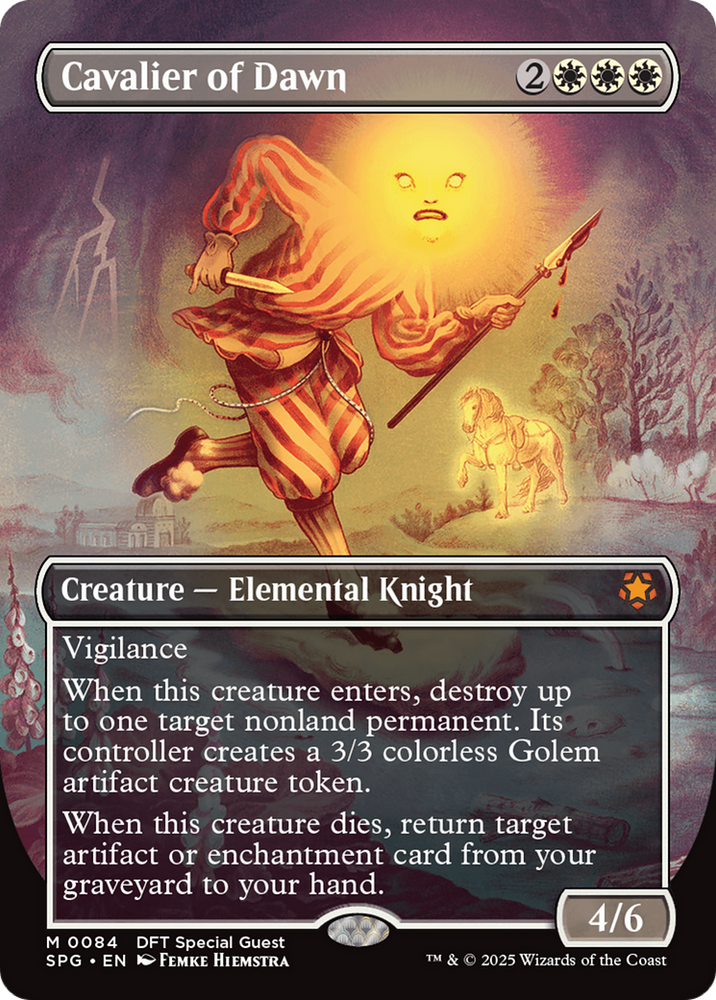 Cavalier of Dawn (Borderless) [Aetherdrift Special Guests] Magic: The Gathering