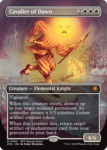 Cavalier of Dawn (Borderless) [Aetherdrift Special Guests] Magic: The Gathering