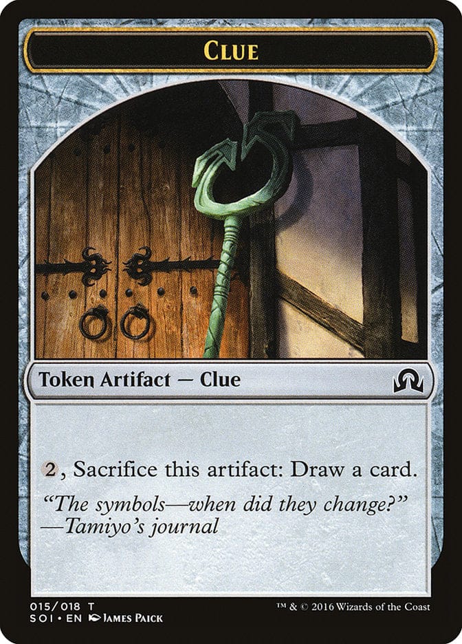 Clue Token (015/018) [Shadows over Innistrad Tokens] Magic: The Gathering