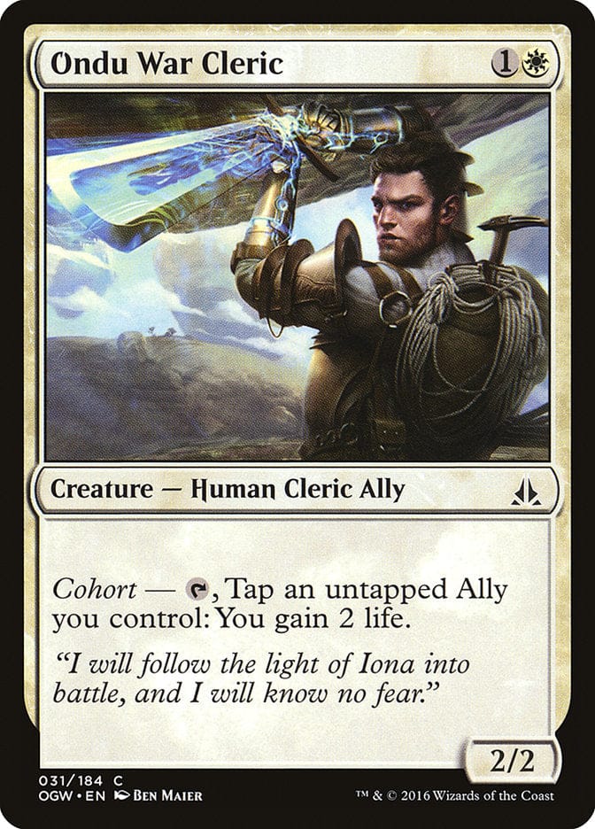 Ondu War Cleric [Oath of the Gatewatch] Magic: The Gathering