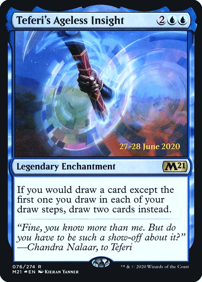 Teferi's Ageless Insight [Core Set 2021 Prerelease Promos] Magic: The Gathering