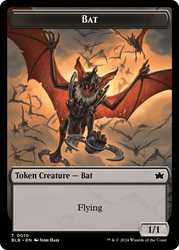 Bat // Intrepid Rabbit Double-Sided Token [Bloomburrow Tokens] Magic: The Gathering