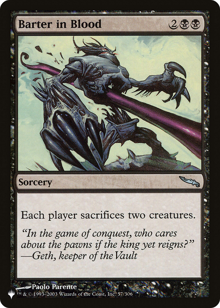 Barter in Blood [The List] Magic: The Gathering