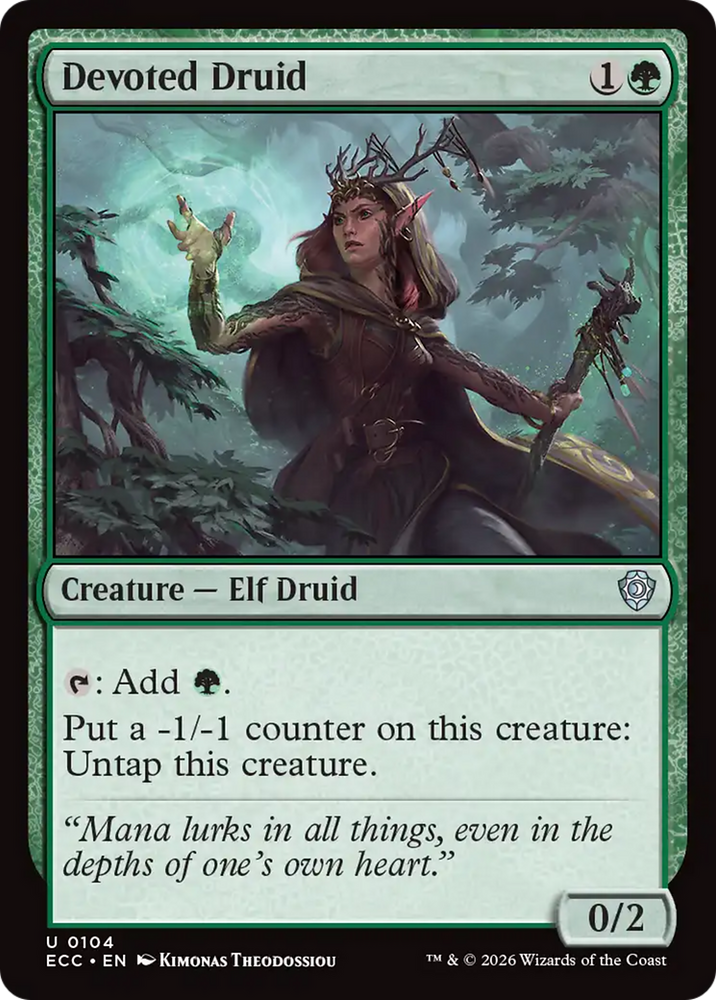 Devoted Druid [Lorwyn Eclipsed Commander] Magic: The Gathering