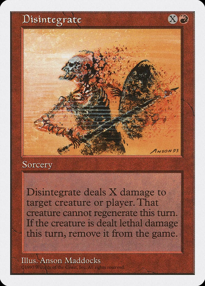 Disintegrate [Fifth Edition] Magic: The Gathering