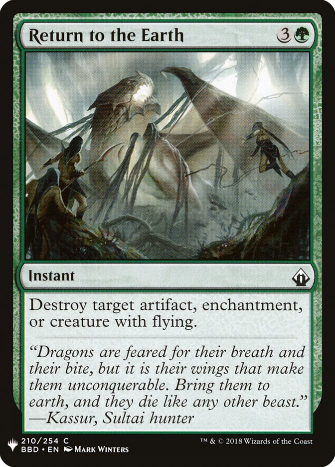 Return to the Earth [Mystery Booster] Magic: The Gathering