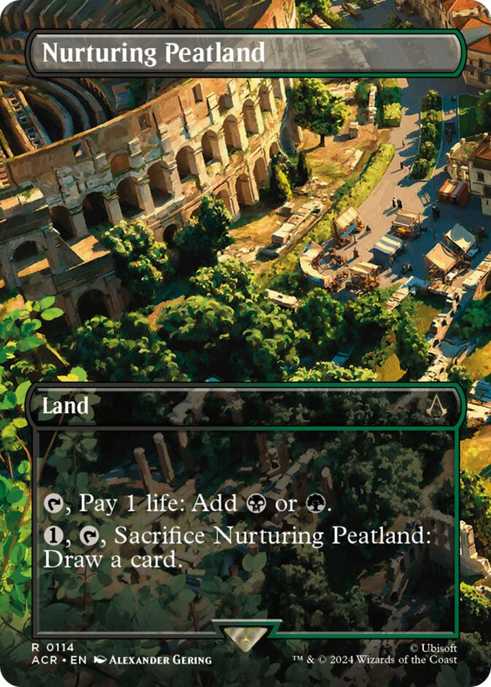 Nurturing Peatland (Borderless) [Assassin's Creed] Magic: The Gathering