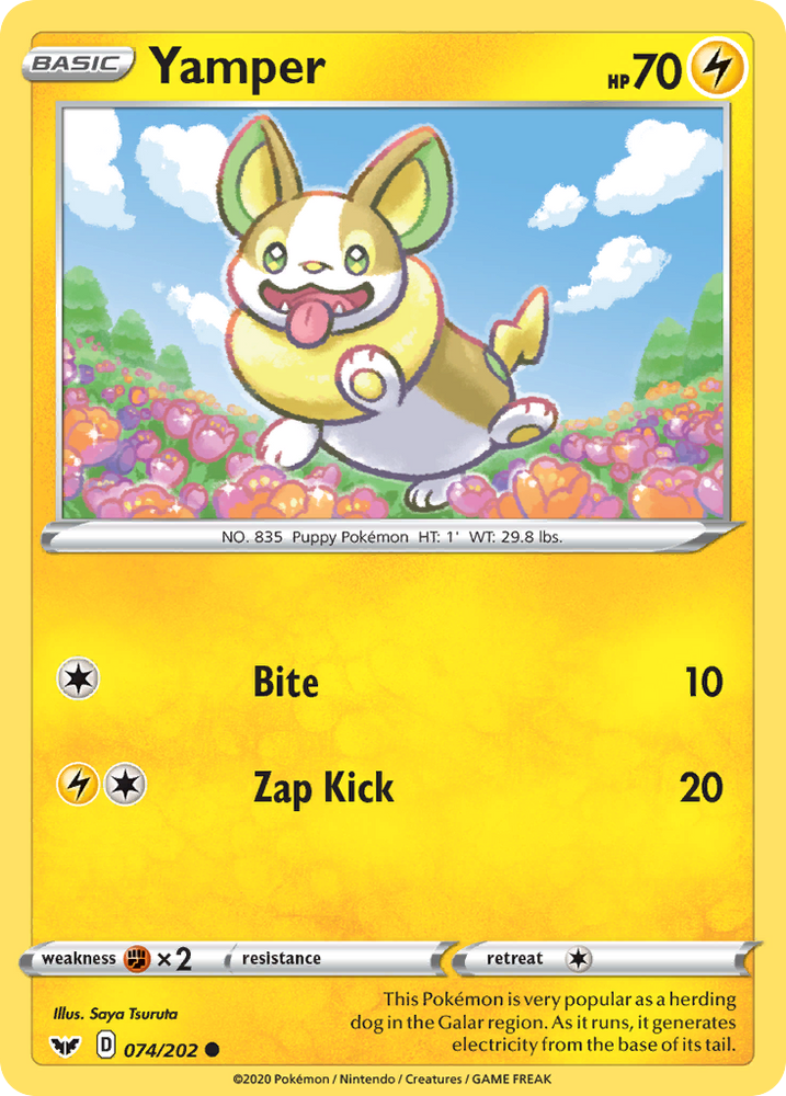 Yamper (074/202) [Sword & Shield: Base Set] Pokémon