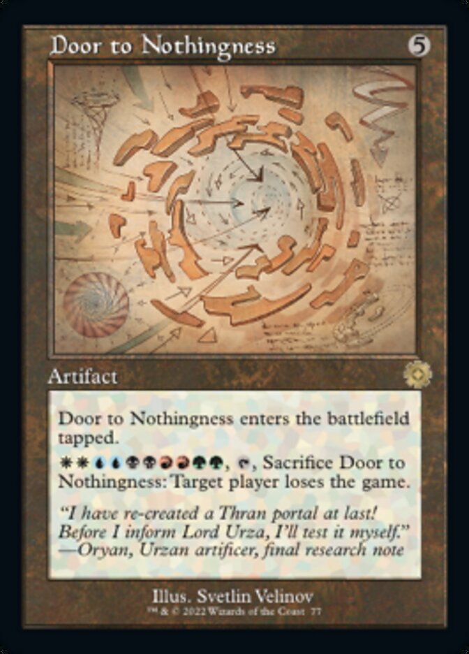 Door to Nothingness (Retro Schematic) [The Brothers' War Retro Artifacts] Magic: The Gathering