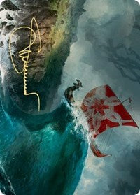 Run Ashore Art Card (Gold-Stamped Signature) [Kaldheim Art Series] Magic: The Gathering
