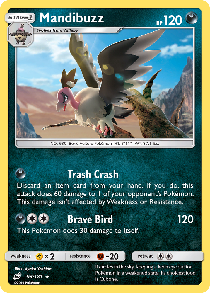 Mandibuzz (93/181) [Sun & Moon: Team Up] Pokémon