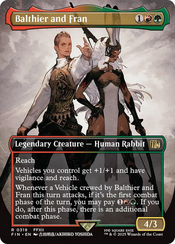Balthier and Fran (Borderless) (0319) [FINAL FANTASY] Magic: The Gathering