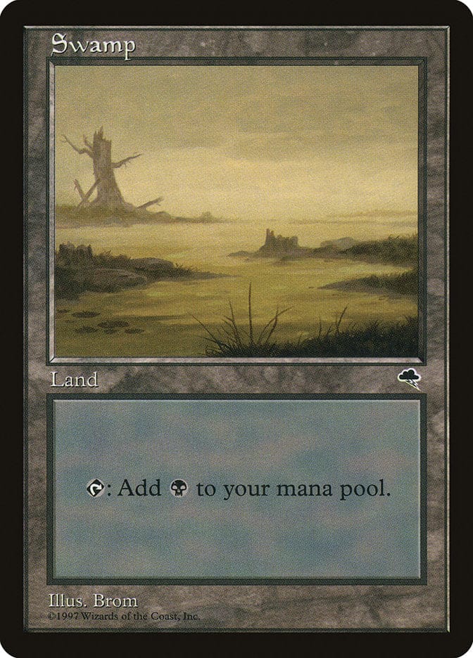 Swamp (Lilypads Bottom Left) [Tempest] Magic: The Gathering