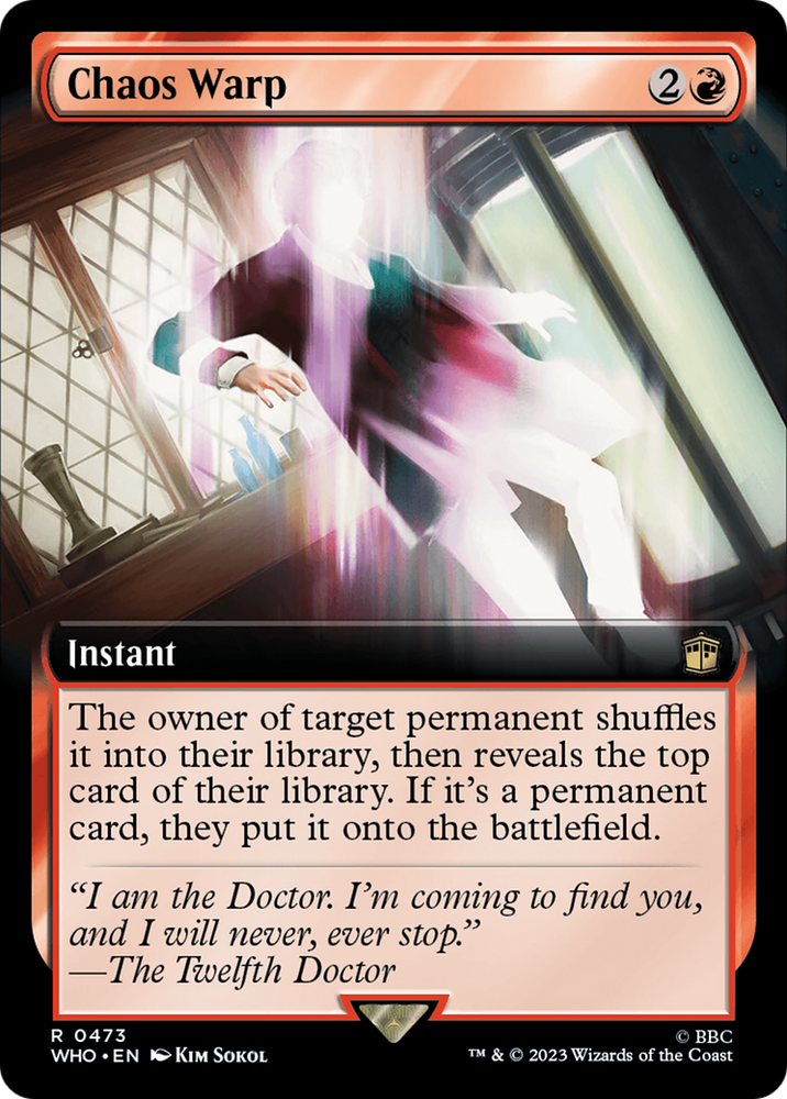 Chaos Warp (Extended Art) [Doctor Who] Magic: The Gathering