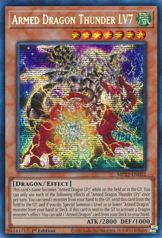 Armed Dragon Thunder LV7 [MP22-EN002] Prismatic Secret Rare - Yugioh Cards For Your TCG Needs!