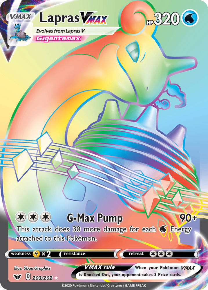 Lapras VMAX (203/202) [Sword & Shield: Base Set] Pokémon