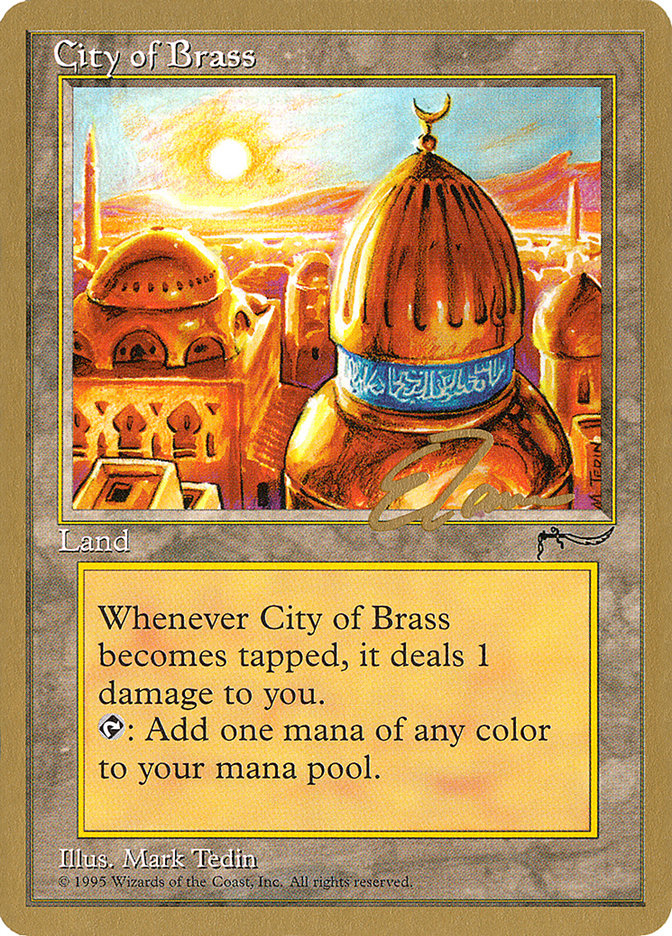 City of Brass (Eric Tam) [Pro Tour Collector Set] Magic: The Gathering