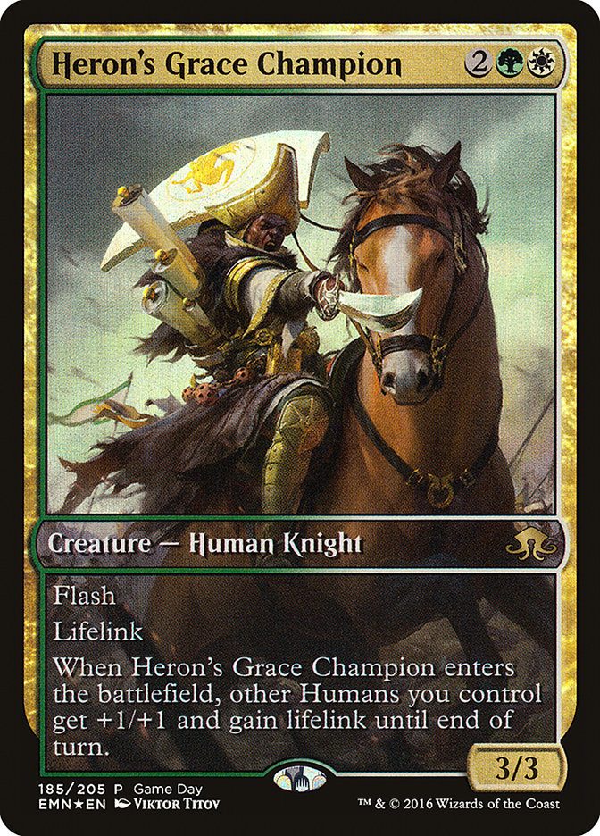 Heron's Grace Champion (Game Day) [Eldritch Moon Promos] Magic: The Gathering