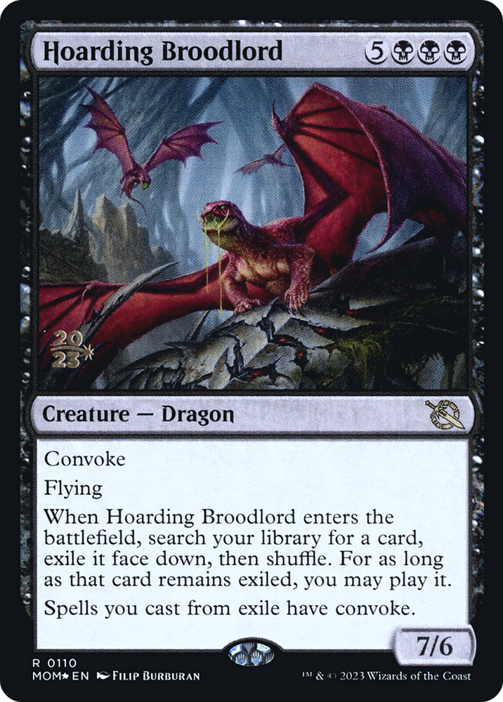 Hoarding Broodlord [March of the Machine Prerelease Promos] Magic: The Gathering
