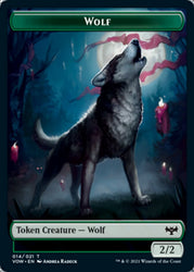 Wolf (011) // Wolf (014) Double-Sided Token [Innistrad: Crimson Vow Tokens] Magic: The Gathering