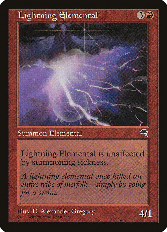Lightning Elemental [Tempest] Magic: The Gathering