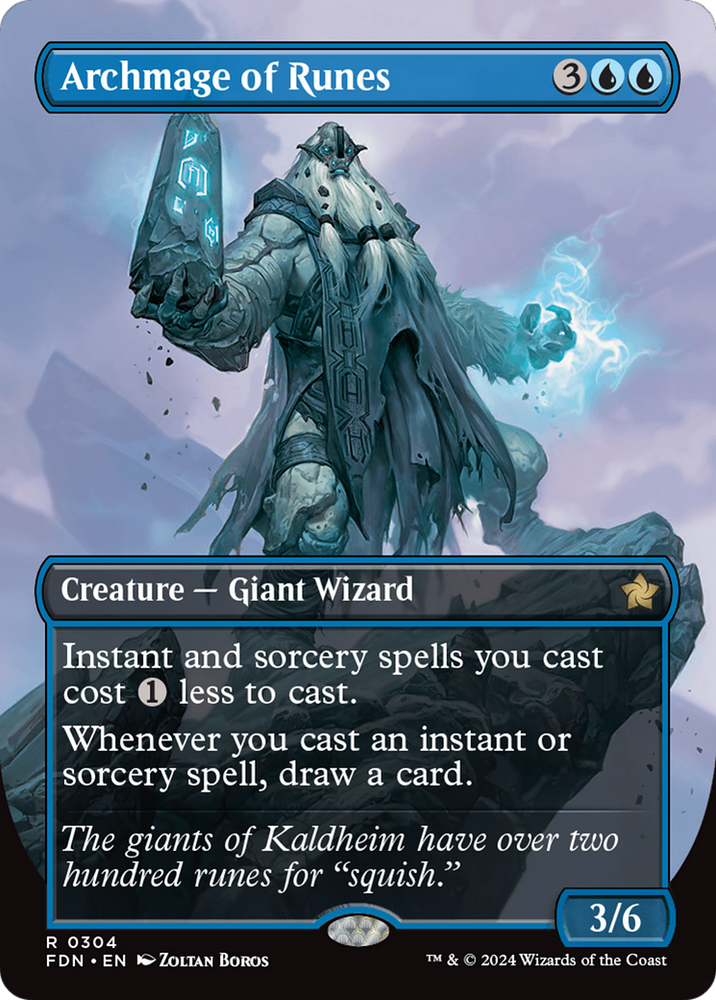 Archmage of Runes (Borderless) [Foundations] Magic: The Gathering