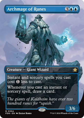Archmage of Runes (Borderless) [Foundations] Magic: The Gathering