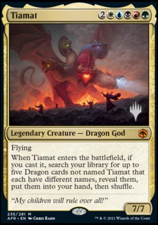 Tiamat (Promo Pack) [Dungeons & Dragons: Adventures in the Forgotten Realms Promos] Magic: The Gathering