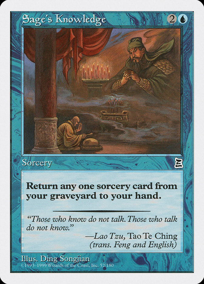 Sage's Knowledge [Portal Three Kingdoms] Magic: The Gathering