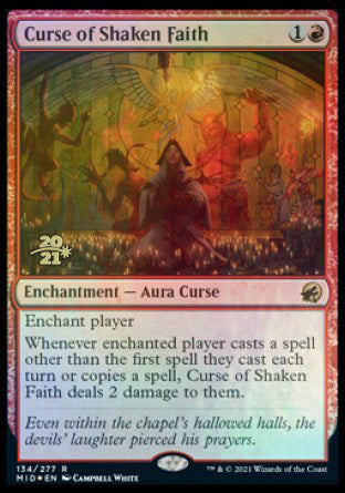Curse of Shaken Faith [Innistrad: Midnight Hunt Prerelease Promos] Magic: The Gathering