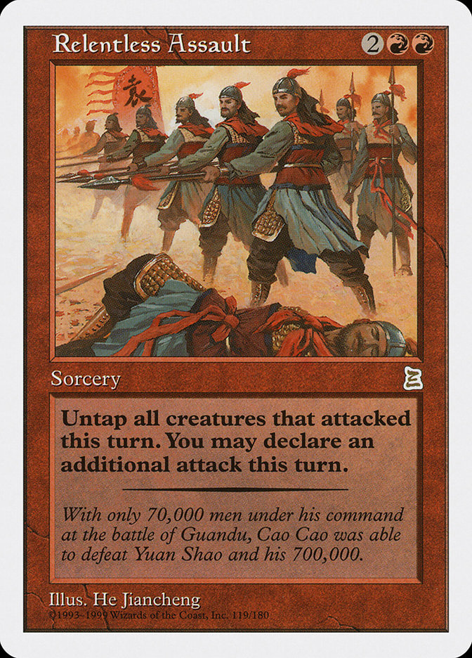 Relentless Assault [Portal Three Kingdoms] Magic: The Gathering