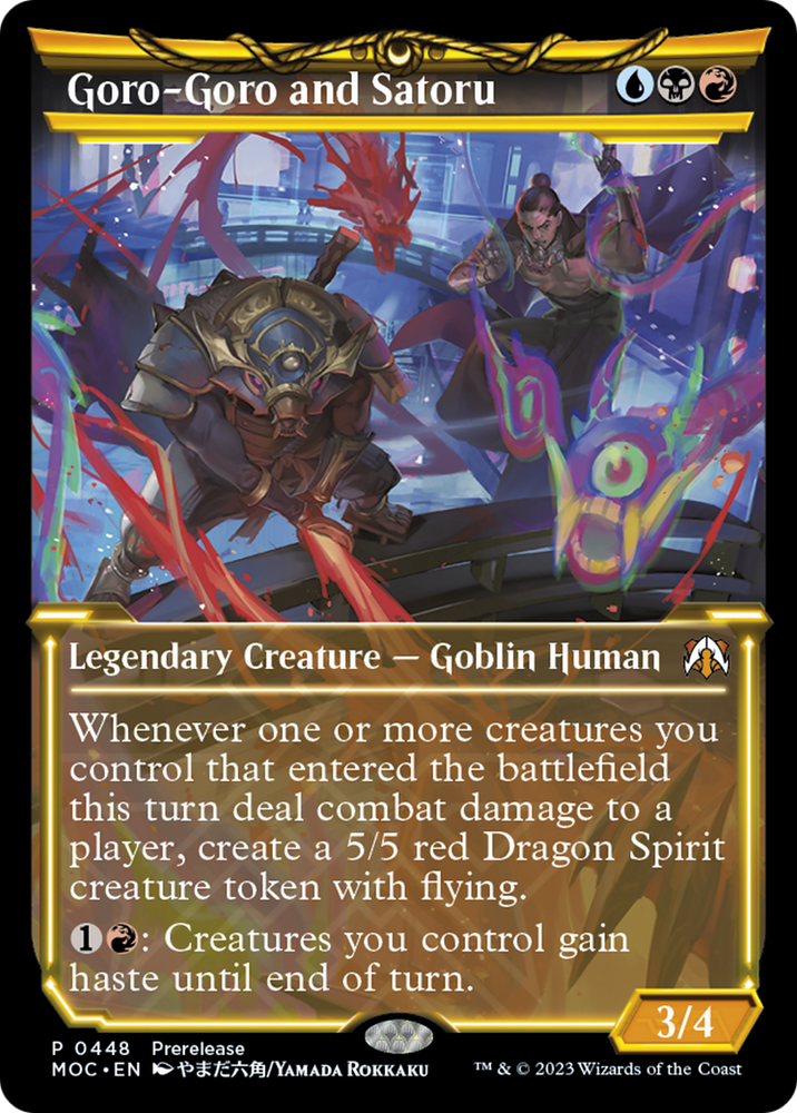 Goro-Goro and Satoru (Showcase Planar Booster Fun) [March of the Machine Commander Prerelease Promos] Magic: The Gathering