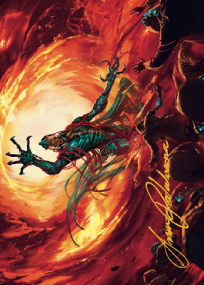 Gix, Yawgmoth Praetor Art Card (Gold-Stamped Signature) [The Brothers' War Art Series] Magic: The Gathering