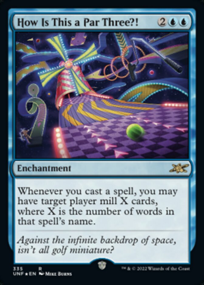 How Is This a Par Three?! (Galaxy Foil) [Unfinity] Magic: The Gathering